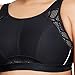 Full Figure Plus Size No-Sweat Mesh Sports Bra Wirefree #1068 Black