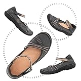 JBU Maya Water Ready Women's Closed Toe Comfort Casual Adjustable Water Shoe, Black/Off White, 6 UK - Image 6