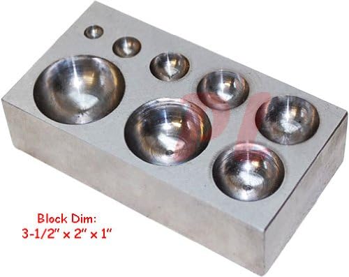 10 PC Dapping Block Punch Puncher Round Circle Metal Forming Steel 5 to 27 mm
