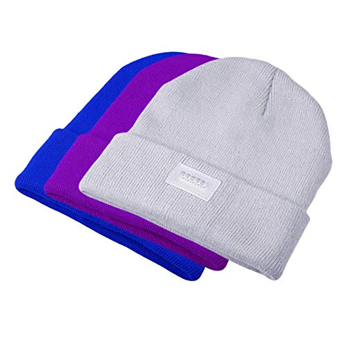 FAKEME Gorro LED Inverno Outono Tricotado Corrida Caminhada Acampamento Caminhada Boné Azul+Gorro LE