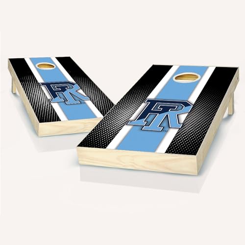 Rhode Island Stripe Cornhole Set - Include Case + Edge Lights + Score