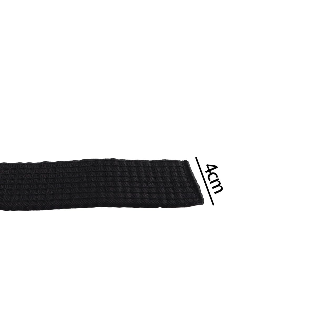 Cinturón de poliéster negro 280 cm para karate, judo, taekwondo adultos entrenamiento competición