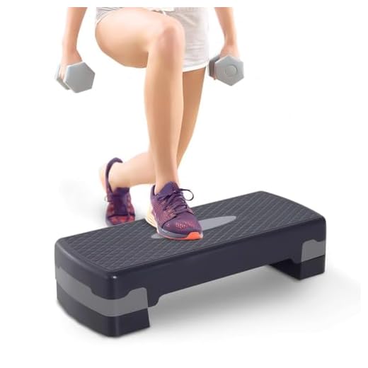 Step Aeróbico de Academia Ajustável 67 x 28 x 10-15 cm com Regulagem de Altura – Antiderrapante, Material Resistente e Design Portátil