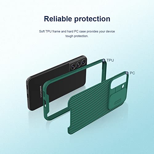 Image of Samsung Galaxy S22 Plus Case with Camera Cover Protective & Slim Fit, Camera Protection Case Only for Samsung Galaxy S22+ / S22 Plus 5G 2022 (Green)