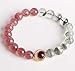 Produktbild Reichtum Armband, Glück Armband, Garnet Blicks-Talisman Armband 8mm Grün Phantom Strawberry Quartz Armband Reichtum Liebes-Armband- Schmuck for Männer Frauen, PinknGreen Kann bringen Glück und Wohlsta