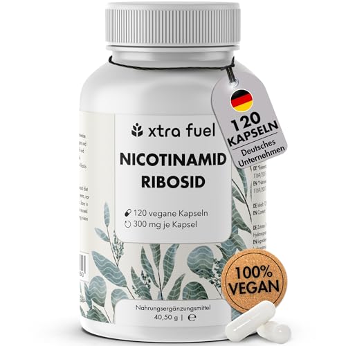 Nicotinamid Ribosid - NAD+ Vorstufe - 120 Kapseln (hochdosiert) - 300mg Nicotinamid Ribosid (NR) pro Kapsel - vegan + laborgeprüft - deutsches Unternehmen
