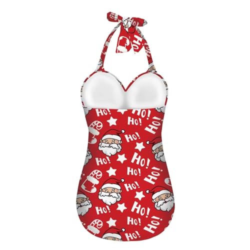 Women's One Piece Swimsuit Halter Bathing Suit Ruched Tummy Control Swimsuits Push Up Swimwear S-2XL4