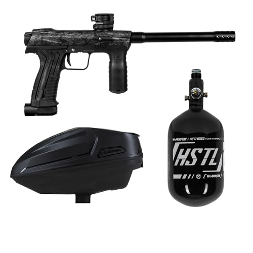 HK Army Planet Eclipse Emek Paintball Marker Package Sonic Loader 68ci/4500psi HPA Tank (Shrapnel)