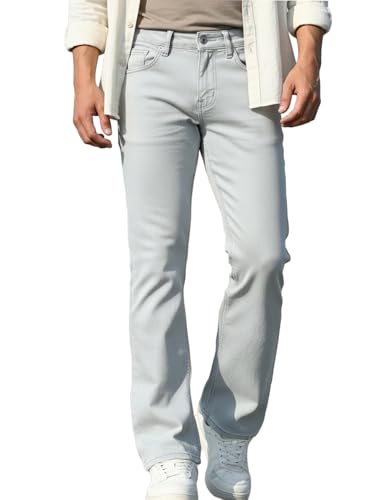 Image of Urbano Fashion Men's Stretch Fit Mid Rise Washed Bootcut Jeans Stretchable