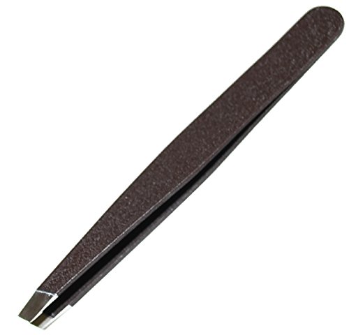 Stainless Steel Tweezers for Eye Brows - High Precision Splinter for Ingrown Facial Hair, Blackheads, Ticks & Nose Hair - Beauty Tools for Hair Removal Brown by OceanPure