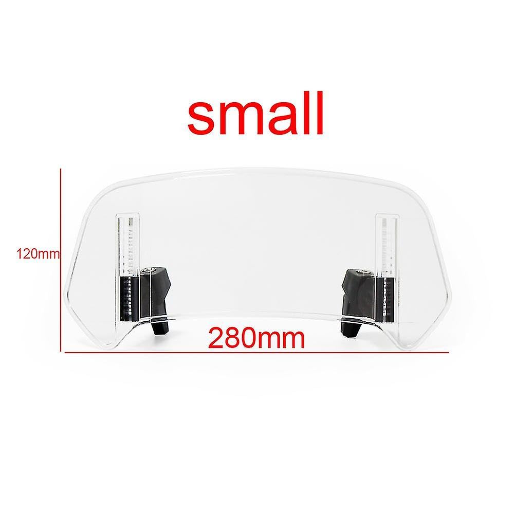 Deflettore Parabrezza Moto per Honda NC750X NC750 X, Spoiler Parabrezza Moto Antivento, Estensione Spoiler Parabrezza Parabrezza Moto Deflettore,A-Transparent-28cm×12cm
