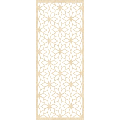 Image of 15 3 /8 inchW x 39 3 /8 inchH x 3 /8 inchT Lake Decorative Fretwork Wood Wall Panels, Birch