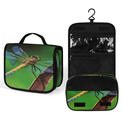 FodPand Dragonfly Toiletry & Makeup Bag with Hook & Zipper