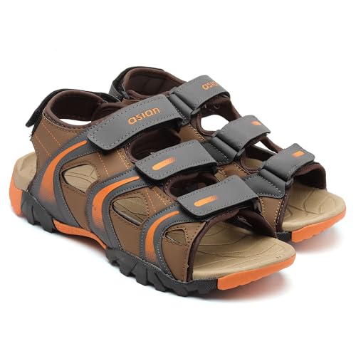 Image of ASIAN Mens VISTARA-20 Casual Sandals with adjustable velcro closure for easy wear with flexible fitting and trendy and stylish looks ideal for everyday use for mens as well as boys