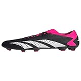 adidas Unisex Predator Accuracy.3 Low Firm Ground Soccer Shoe, Black/White/Team Shock Pink, 11.5 US Men