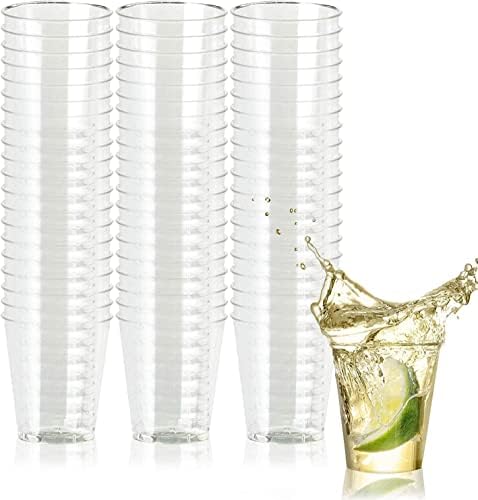 MATANA 250 Crystal Clear Plastic Shot Glasses 2oz Plastic Cups, Plastic Mini Shot Glasses, Clear Shot Glasses, Sampling Glasses for Wine Tasting, Condiments, Sauce, Jello Shots & Parties - Reusable