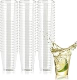 MATANA 250 Crystal Clear Plastic Shot Glasses 2oz Plastic Cups, Plastic Mini Shot Glasses, Clear Sho