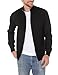 Produktbild iClosam Herren Strickjacke Feinstrick Mit Stehkragen Und Reißverschluss, Schwarz, L