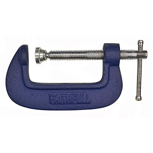 Faithfull FAIHC3 Mini G Clamp,Blue,76 mm (3 Inch) Capacity, 32 mm