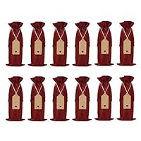 【Facile à transporter】Les sacs-cadeaux mesurent 13,78 x 5,91 pouces, conviennent à une bouteille de boisson standard, faciles à transporter, peuvent être utilisés pour décorer la table ou comme emballage cadeau de Noël. 【Matériau】Sacs à vin en toile ...
