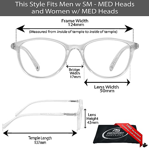 Image of proSPORT Multifocal Progressive 3 Magnifications in 1 Lens No Line Computer Gaming Reading Glasses for Men & Women
