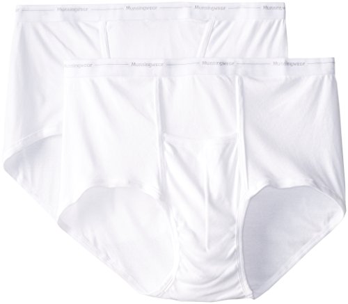 Munsingwear Men's Big Man 2-Pack Full-Rise Pouch Brief, White, 44