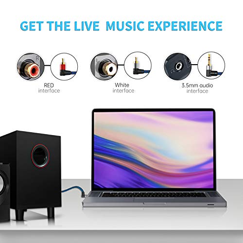 Ggmty Rca To 3.5Mm Aux Cable 10Ft Braided 3.5Mm Male To 2Rca Male Stereo Y Splitter Rca Cable. For Smartphones, Mp3, Tablets, Speakers,Home Theater,Hdtv #TOP4