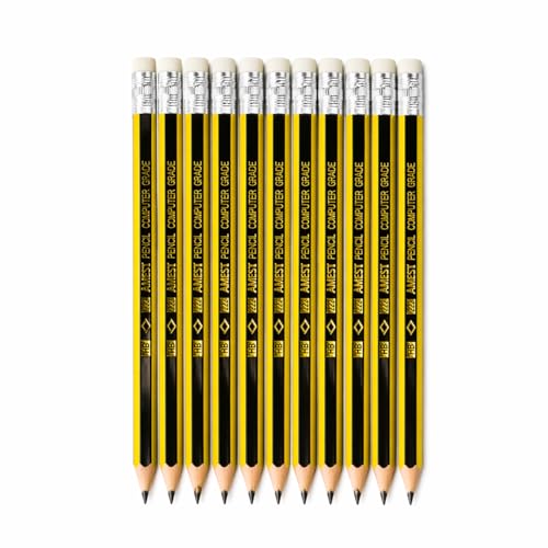 Amest 12 Pcs HB Pencils with Eraser Tip Computer Grade Graphite Pencil Set Pre-Sharpened Smooth Writing School & Office Supplies