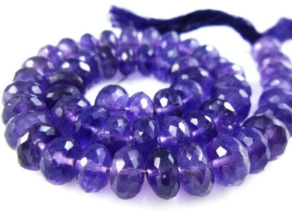 Amethyst Faceted Rondelles 8mm : le fil de pierres précieuses pour réparer et sublimer vos bijoux