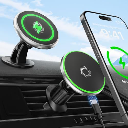 TWYAJYJ 15W for Magsafe Car Mount Charger, Wireless Car Char