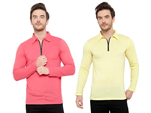 Image of Men's Full Sleeve Zip Collared Neck Pack of 2