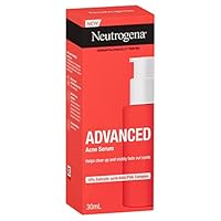 Neutrogena Advanced Acne Face Serum 30mL|With Salicylic acid|Help prevent acne|Target pimples, visible redness,dark spots & uneven texture|Exfoliates|Unclogs pores & dissolves excess oil