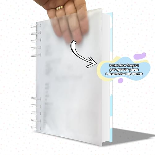 Caderneta de Saúde da Criança, Caderneta de Vacinação, Caderno de Menino, 21,5x15,5cm, 118 Páginas,