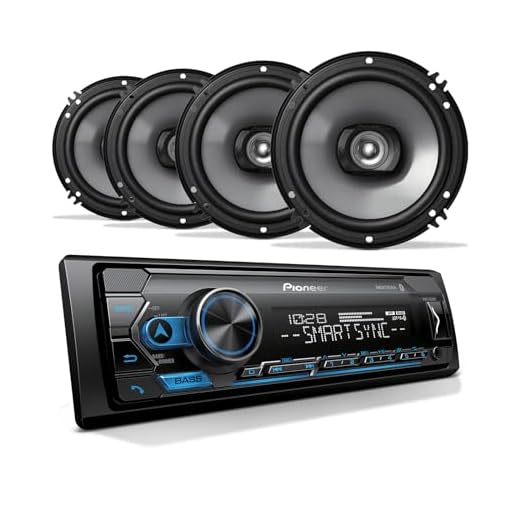 Pioneer MXT-S3266BT Car System Package – Digital Media Receiver Featuring Pioneer Smart Sync Smartphone App Control with 2 Pairs of 6-1/2" 2-Way Speakers