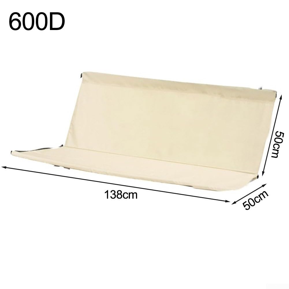 Coprisedile per dondolo da esterno realizzato in tessuto Oxford 600D impermeabile per giardino per protezione contro pioggia e umidità, 138 x 50 x 50 cm (138 x 50 x 50 cm, beige)