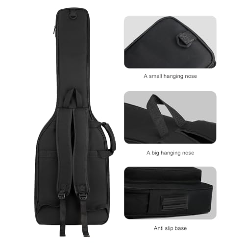 diboer 39 inch Electric Guitar Bag Equipped with a protective neck pillow Electric Guitar Gig Bag 0.35in Padding Dual Adjustable Shoulder Strap Electric Guitar Case - Thumbnail 6