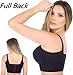rosyclo Full Back Coverage Bras for Women, Fashion Deep Cup Hide Back Fat Bra with Shapewear Underwire Push Up Smoothing T-Shirt Bras (38DD, Black)