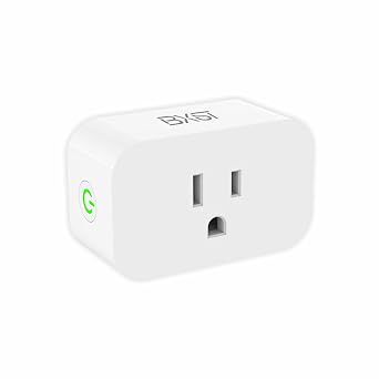 BXST WiFi Smart Plugs Compatible with Alexa and Google Home, 15A/1800W, 1 Pack | Smart Outlet Timer with APP Remote Control, Voice Control, 2.4GHz Wi-Fi, No Hub Required, CE FCC Listed