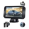 【DIY 6 Guide Lines】5” Reversing Camera Kit 1080P AHD Reverse Camera Rear Camera Car Rear Reversing Camera Monitor Reversing Camera Kit for Vans Cars IP68 Waterproof Car Rear View Camera Night Vision