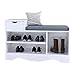 Cassapanca per scarpe con cuscino Scarpiera con cassetto Scarpiera da Ingresso Scaffale con Sedile Organizzatore e Cuscino con Seduta per Ingresso, 80 x 30 x 52 CM