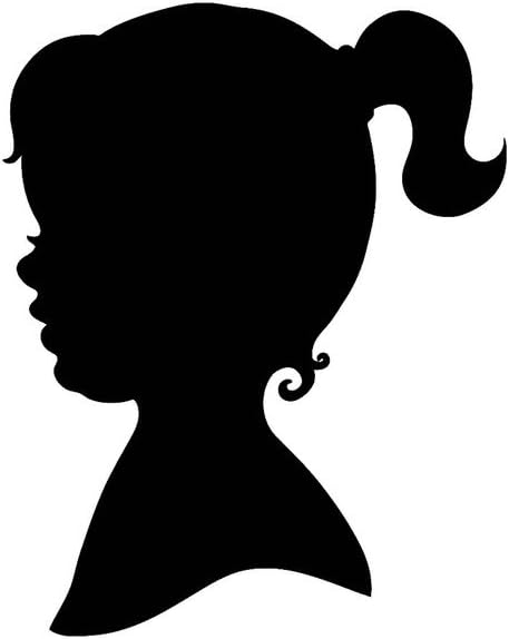 18x24 Girls Silhouette Stencil Made from 4 Ply Mat Board