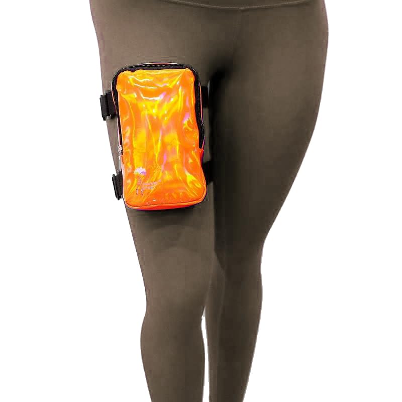 Holographic Thigh Bag, Orange - Image 3