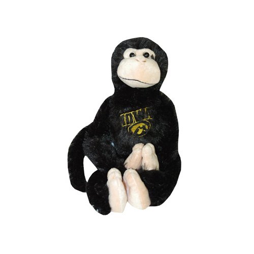 Game Day Outfitters NCAA Iowa Hawkeyes Plush Monkey with Moveable Legs, One Size, Black