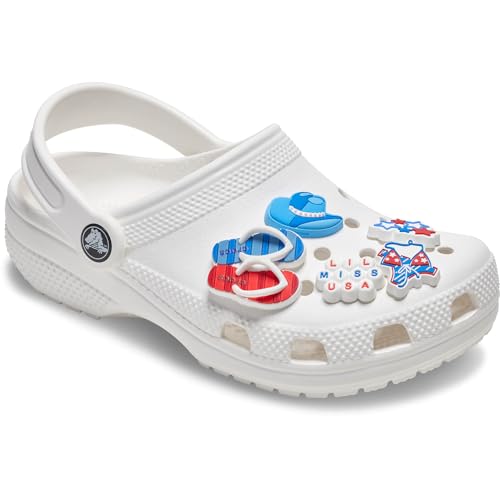 Image of Crocs Jibbitz 4th of July USA Patriotic Shoe Charms, 4th of July USA, 5-Pack
