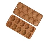 2 Stück Gehirne Silikonformen Fondant Mousses Kuchenformen Herstellung von Gebäck Schokolade Backen Dekorieren Werkzeug Antihaft Mousses Kuchen Küche Backzubehör