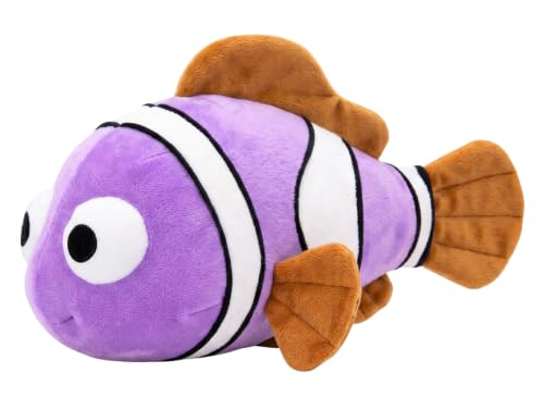 Image of Tickles Cute Big Eyes Fish Soft Stuffed Plush Animal Toy for Kids Boys & Girls Birthday Gift (Size: 25 cm Color: Purple)