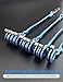 BLUEWING Blue Water Outrigger Halyard Line Lock Pulley Double Aluminium Alloy with Stainless Steel/Brass Snap Swivel for Offshore Fishing, Blue