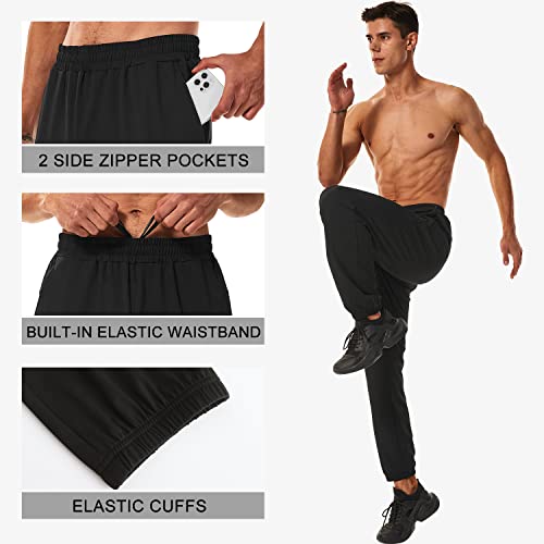 HOdo 34"/36" Long Inseam Tall Mens Joggers Cuffed Sweatpants Baggy Workout Pants Zipper Pockets4