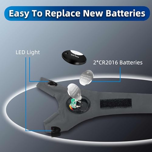 Image of MOIPEJO LED Flashlight Gloves, Gifts for Men Dad Him Boyfriend Husband, Cool Gadget Hands-Free Finger Lights for Camping Fishing Repairing, Fathers Day Christmas Birthday Gift-Rock Gray