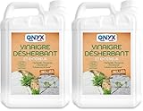 Onyx - Vinaigre Désherbant - Supprime les Mauvaises Herbes - Pour les terrasses, trottoirs et allées - ECOCERT - 100% d'Ingrédients d'Origine Naturelle - Fabrication Française - 5L (Lot de 2)
